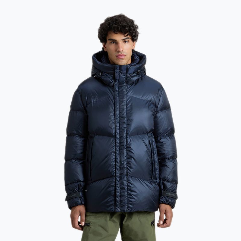 Uomo Woolrich Pertex Puffer jacket blu melton