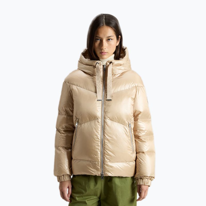 Woolrich giacca donna Aliquippa Short Puffer oxford tan