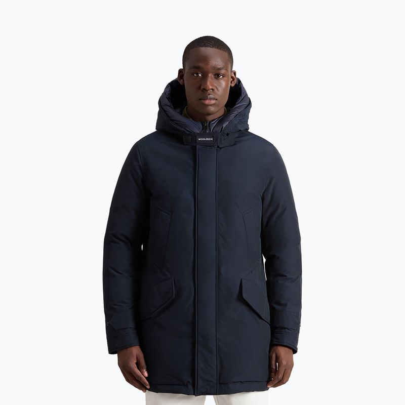 Parka Woolrich Polar High Collar Uomo blu melton