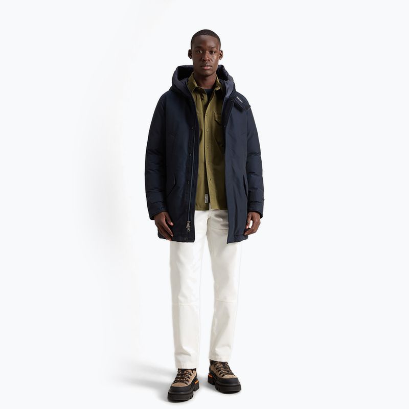 Parka Woolrich Polar High Collar Uomo blu melton 2