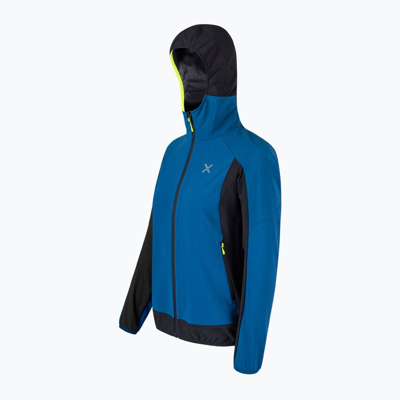 Giacca Montura Premium Wind Hoody donna blu profondo/giallo fluo 3