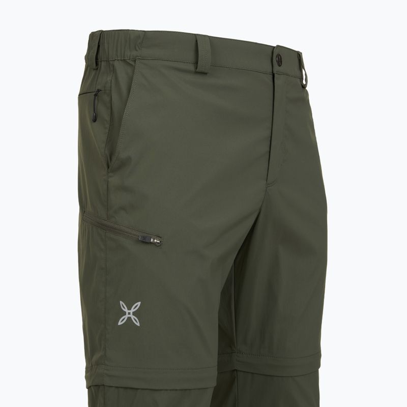 Pantaloni trekking da uomo Montura Valbruna Zip Off verde salvia 3