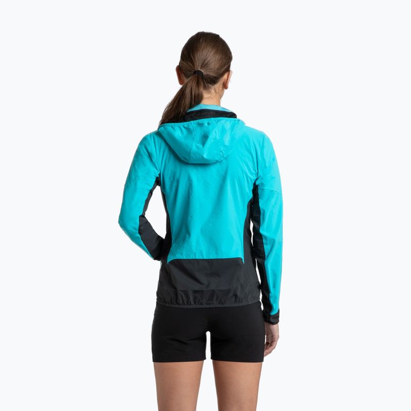 Giacca a vento Montura Rise Octa da donna con cappuccio turchese/antracite 2