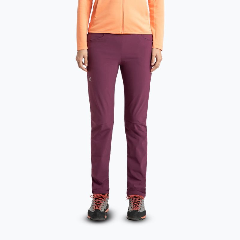 Pantaloni trekking donna Montura Rise vinaccia/baton rouge