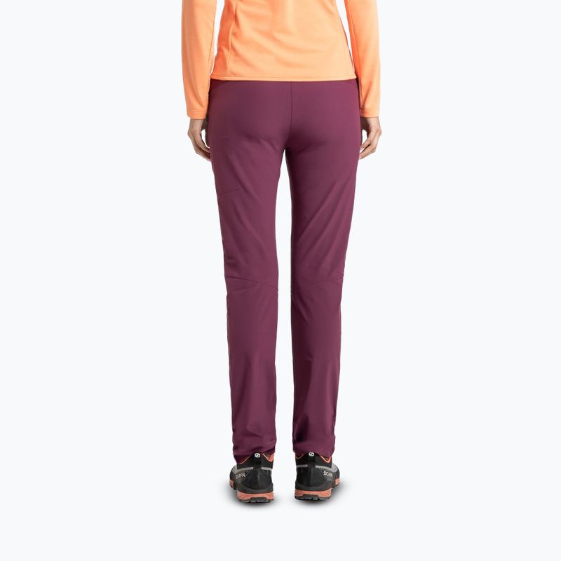 Pantaloni trekking donna Montura Rise vinaccia/baton rouge 2