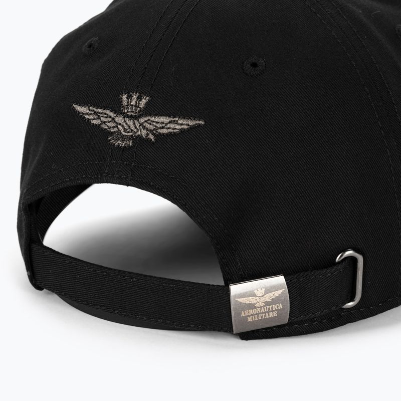 Cappello da baseball da uomo Aeronautica Militare Basic Con Aquila in metallo jet nero 5