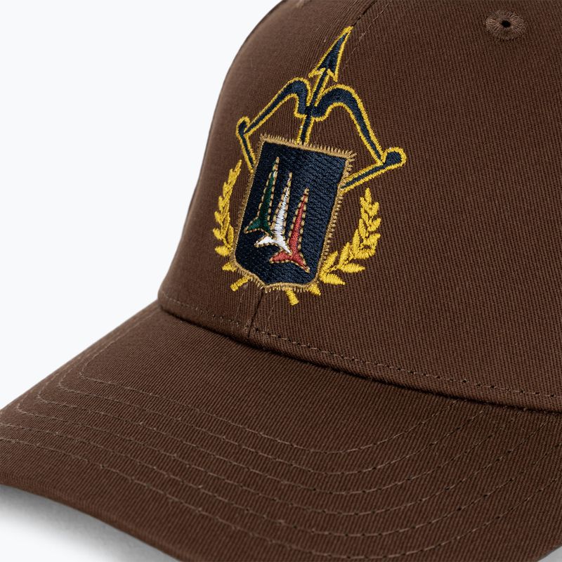 Cappello da baseball da uomo Aeronautica Militare in cotone con emblema di cioccolato 3