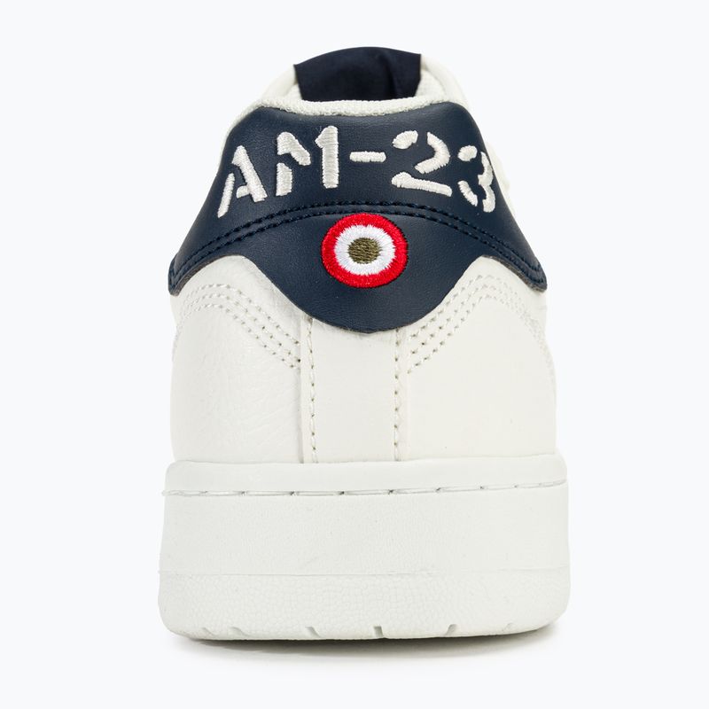 Uomo Aeronautica Militare Eco Pelle Con Aquila scarpe bianco sporco 6