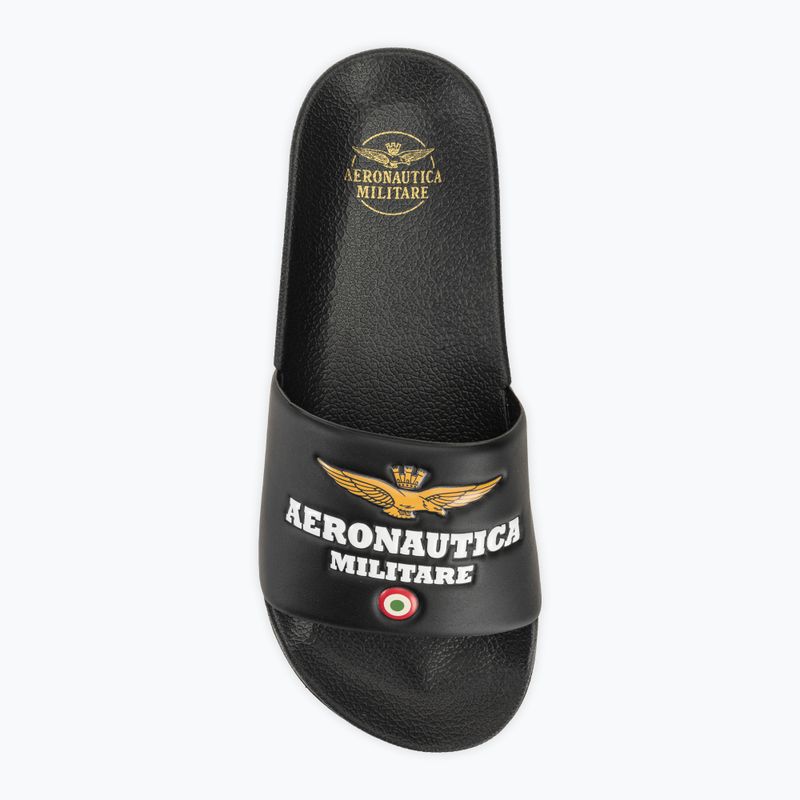 Aeronautica Militare Beach jet nero infradito da uomo 5
