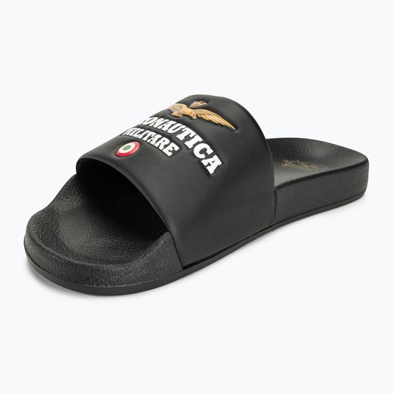 Aeronautica Militare Beach jet nero infradito da uomo 6