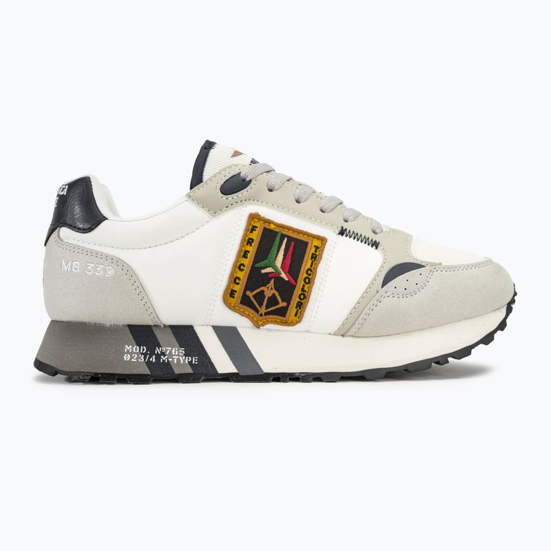 Scarpe da uomo Aeronautica Militare Frecce Tricolori bianco sporco 2