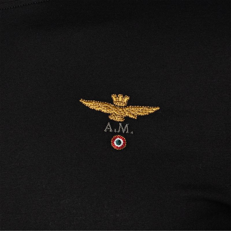 T-shirt Aeronautica Militare Essential jet black da uomo 3