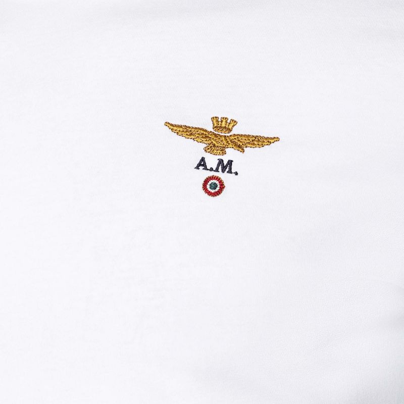 Maglietta Aeronautica Militare Essential da uomo in bianco sporco 3