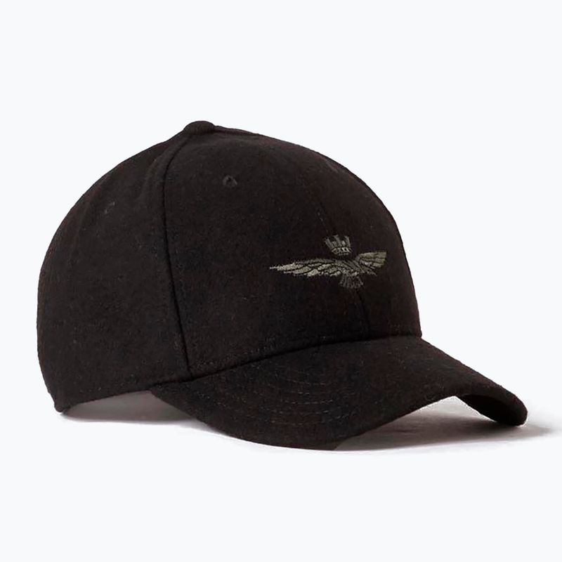 Cappello da baseball da uomo Aeronautica Militare in lana con ricamo aquila jet nero