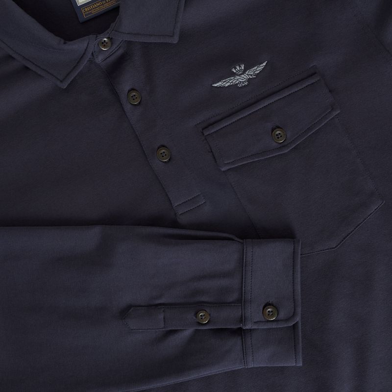 Aeronautica Militare Urban blu scuro da uomo a maniche lunghe 3