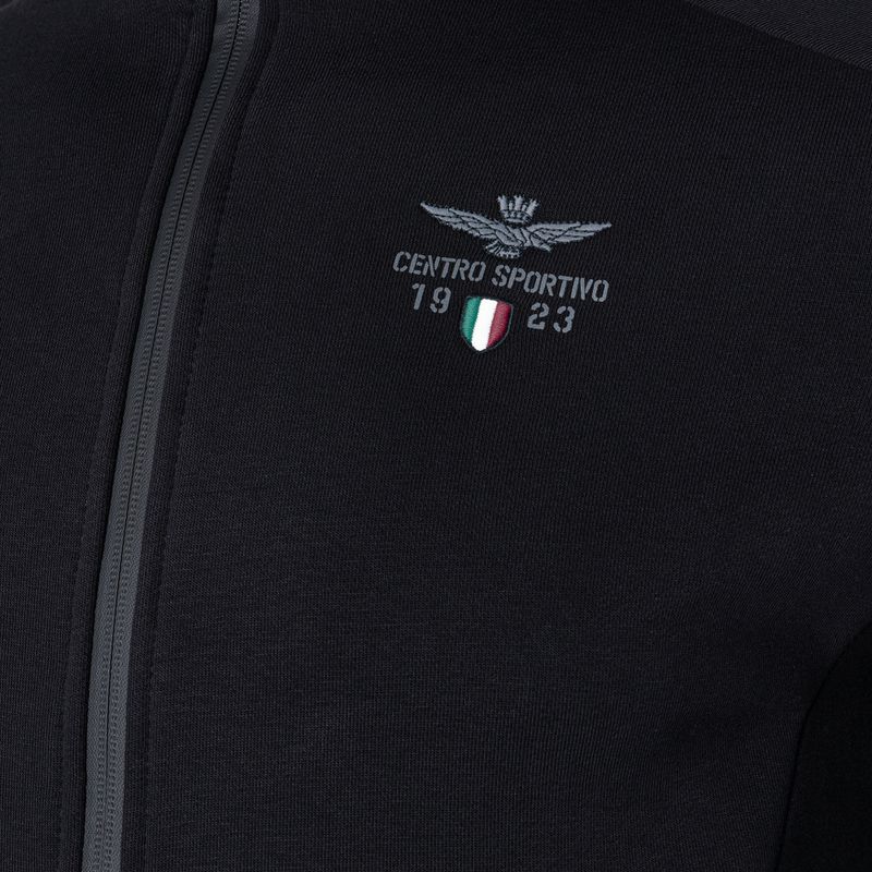 Felpa da uomo Aeronautica Militare Sport jet nero 5