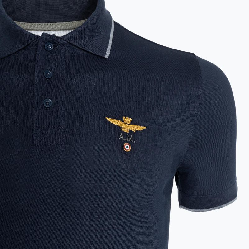 Polo Aeronautica Militare Essential uomo blu/nero 3