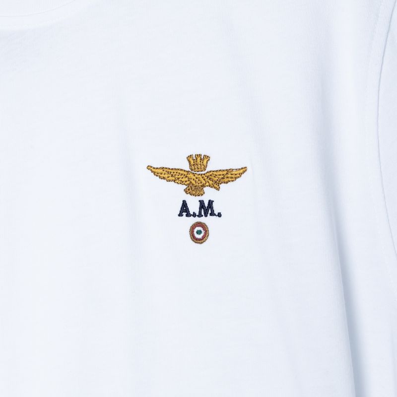 Maglietta Aeronautica Militare Essential da uomo in bianco sporco 3