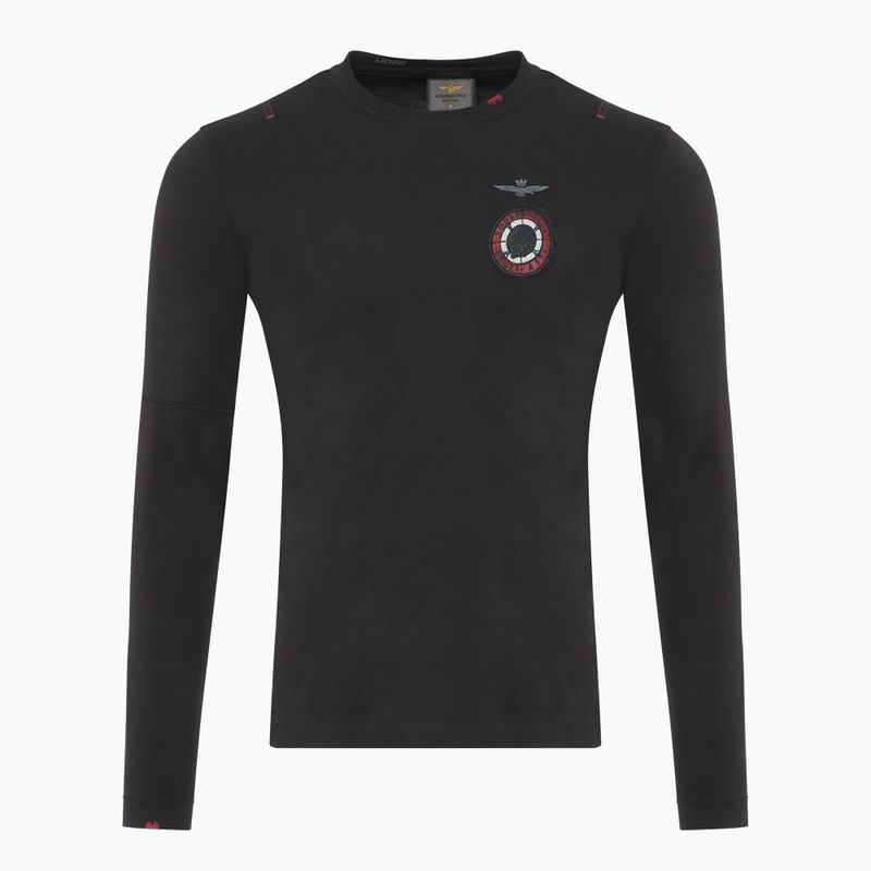Aeronautica Militare Flying Team Uomo jet black longsleeve