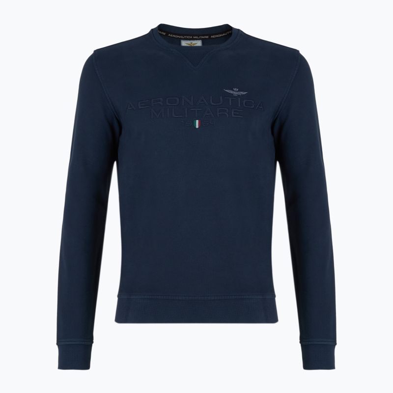 Felpa uomo Aeronautica Militare 251FE1985F539 blu navy washed