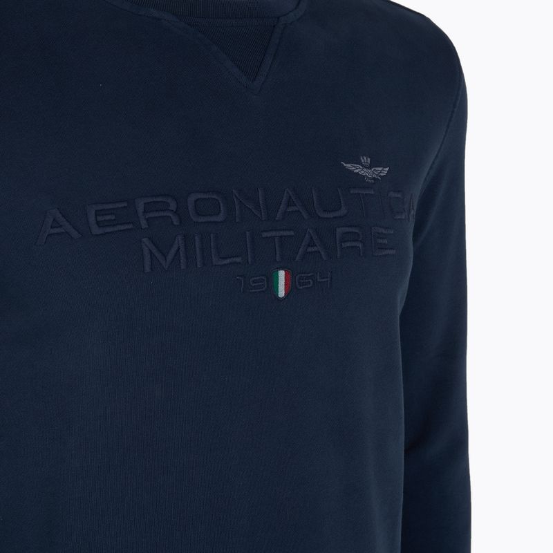 Vyriškas džemperis Aeronautica Militare 251FE1985F539 išplauta tamsiai mėlyna 3