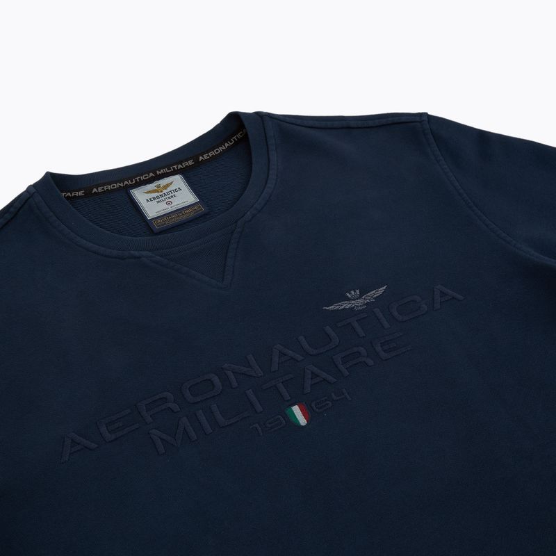 Vyriškas džemperis Aeronautica Militare 251FE1985F539 išplauta tamsiai mėlyna 4