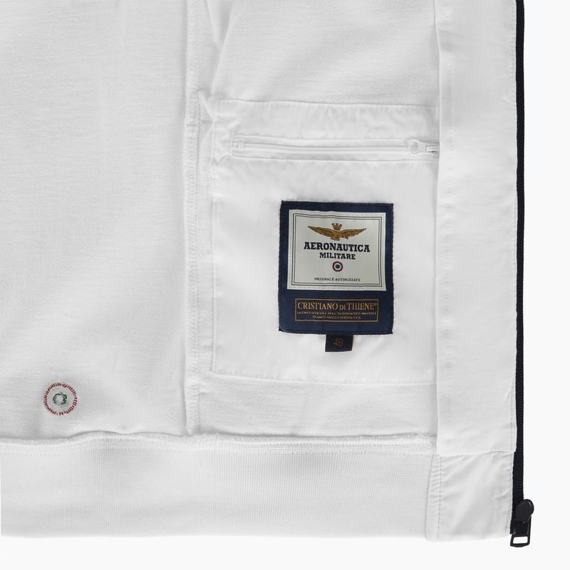 Felpa Aeronautica Militare uomo 251AF500F459 Cappucio bianco sporco 5