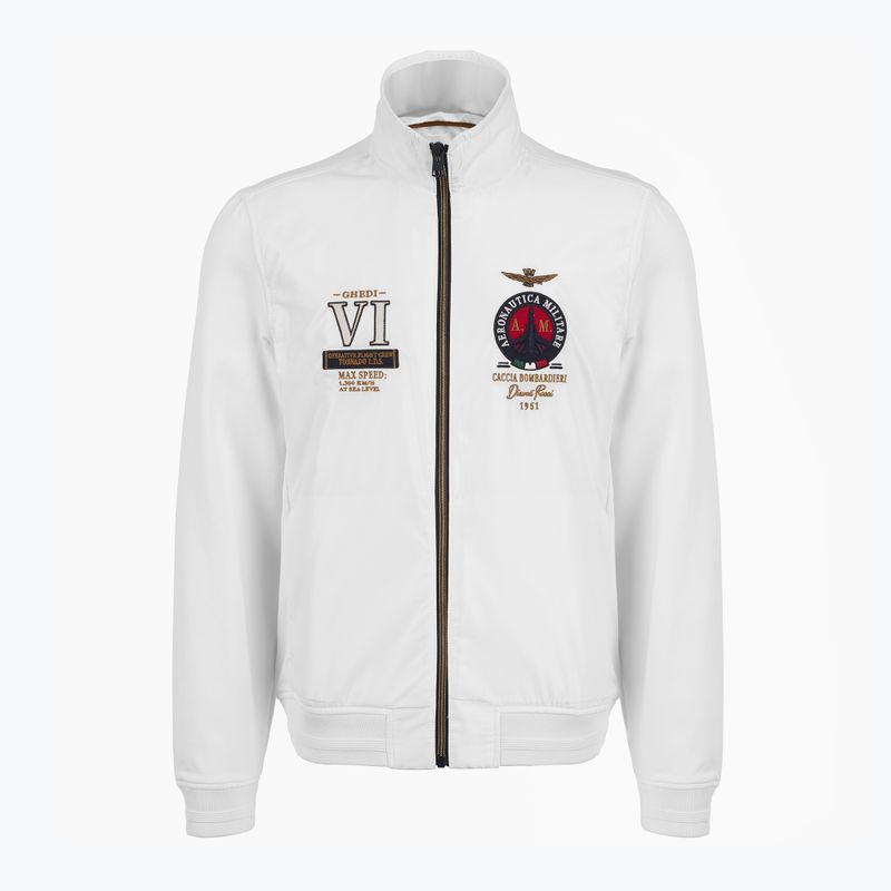 Felpa Aeronautica Militare uomo 251AF500F459 Cappucio bianco sporco 6