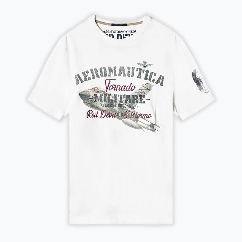 T-shirt Aeronautica Militare Uomo Tornado bianco latte