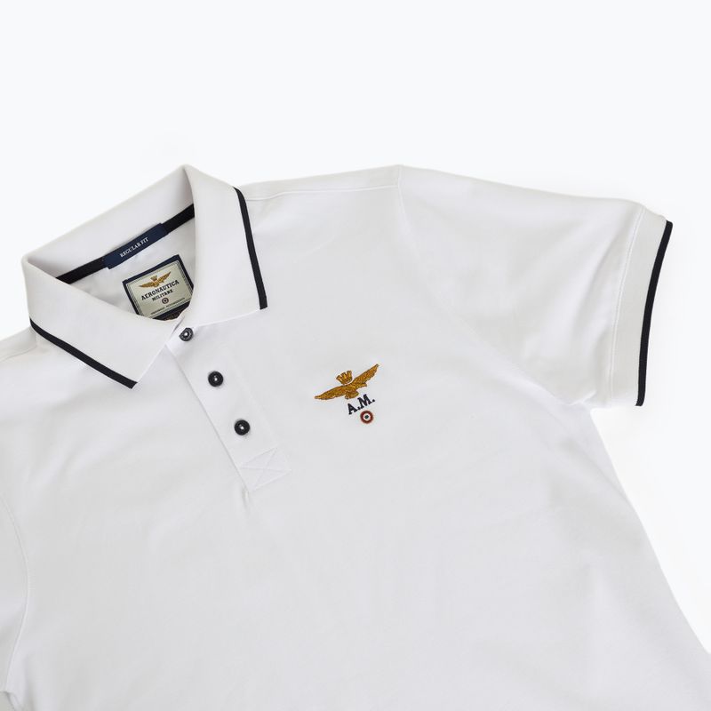 Polo Aeronautica Militare Essential off white da uomo 3