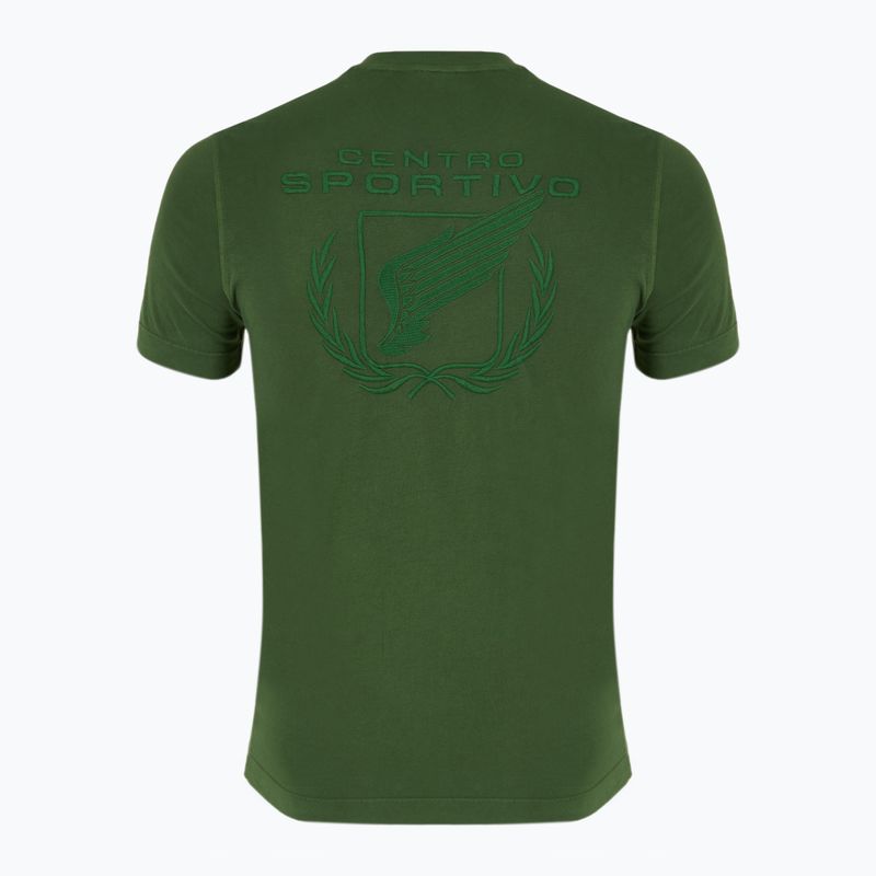 T-shirt da uomo Aeronautica Militare 251TS2377J633 verde foresta lavato 2