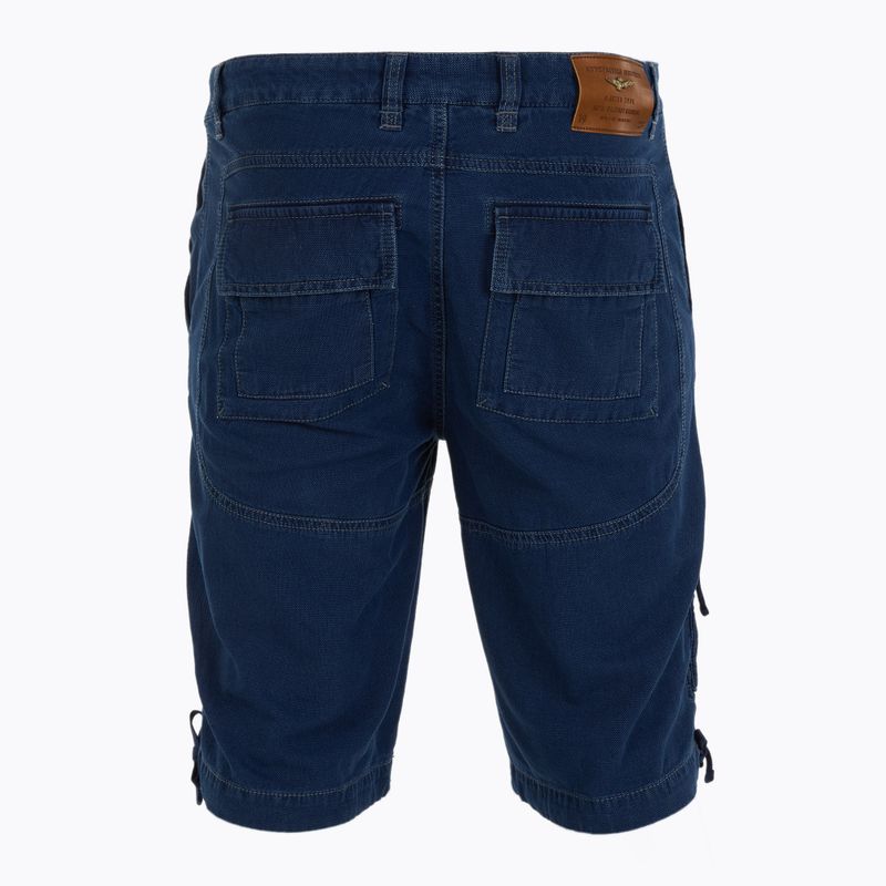 Pantaloncini da uomo Aeronautica Militare 251BE252CT3507 indigo 2