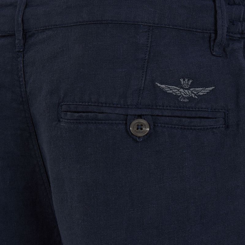 Pantaloncini da uomo Aeronautica Militare 251BE253CT3508 blu navy washed 3