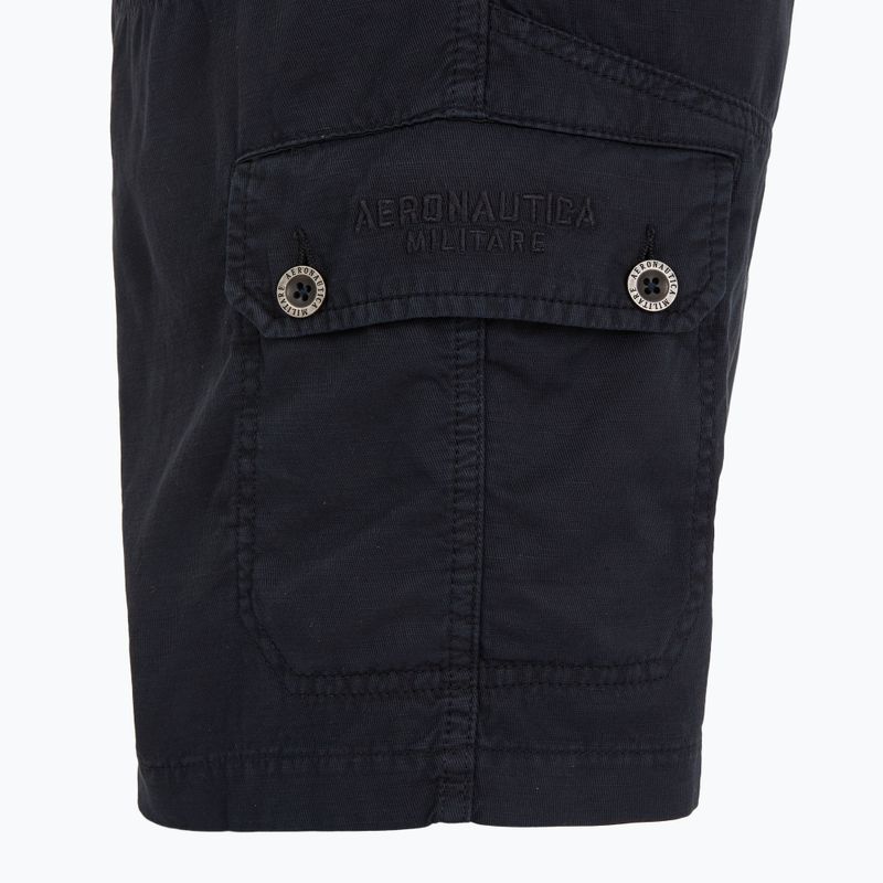 Pantaloncini da uomo Aeronautica Militare 251BE259CT3526 blu navy washed 3