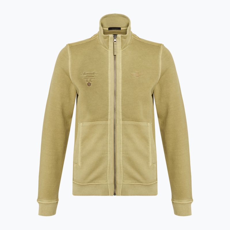 Felpa Aeronautica Militare uomo 251FE1992F583 antilope beige lavato