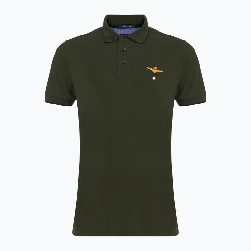 Polo Aeronautica Militare Essential verde scuro da uomo