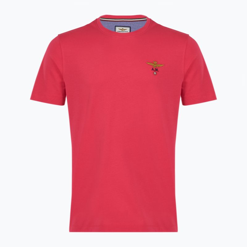 T-shirt da uomo Aeronautica Militare Essential magenta