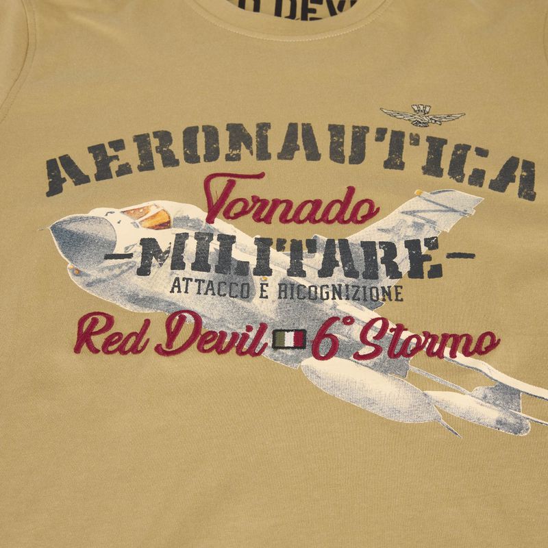 T-shirt Aeronautica Militare Tornado uomo antilope beige 4