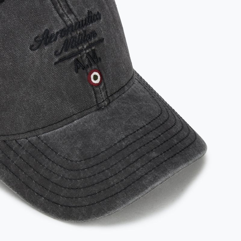 Cappello da baseball Aeronautica Militare da uomo 251HA1204CT2476 nero lavato 3