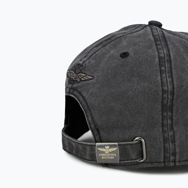 Cappello da baseball Aeronautica Militare da uomo 251HA1204CT2476 nero lavato 4