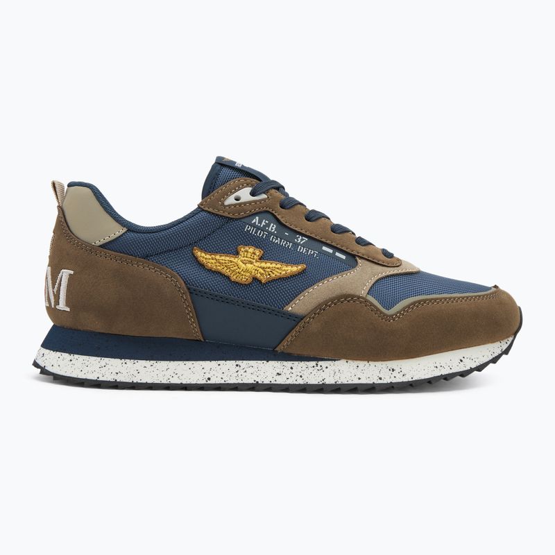 Scarpe da uomo Aeronautica Militare 252SC0288UCT03545 navy blue/brown 2