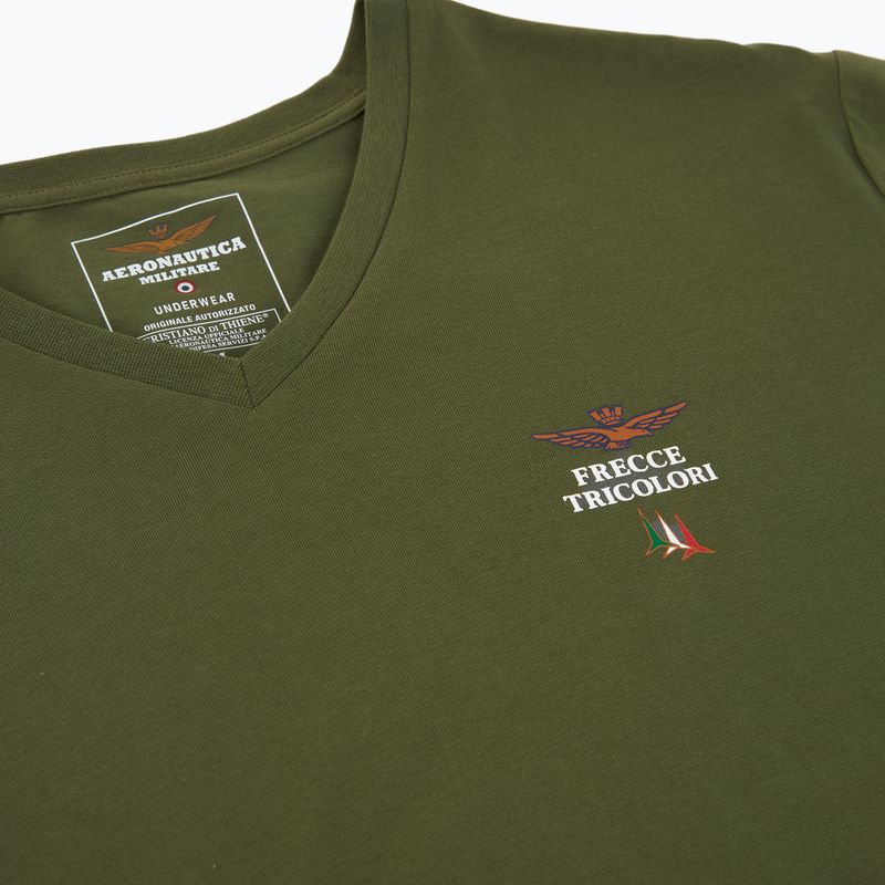 T-shirt uomo Aeronautica Militare AM1UTI006 scollo a V military 3