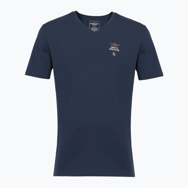 T-shirt uomo Aeronautica Militare AM1UTI006 V-Neck blue