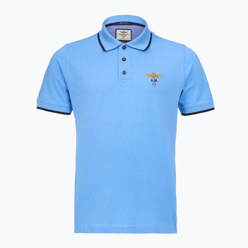 Maglietta Aeronautica Militare PO1308UP00082 Polo silver lake blue