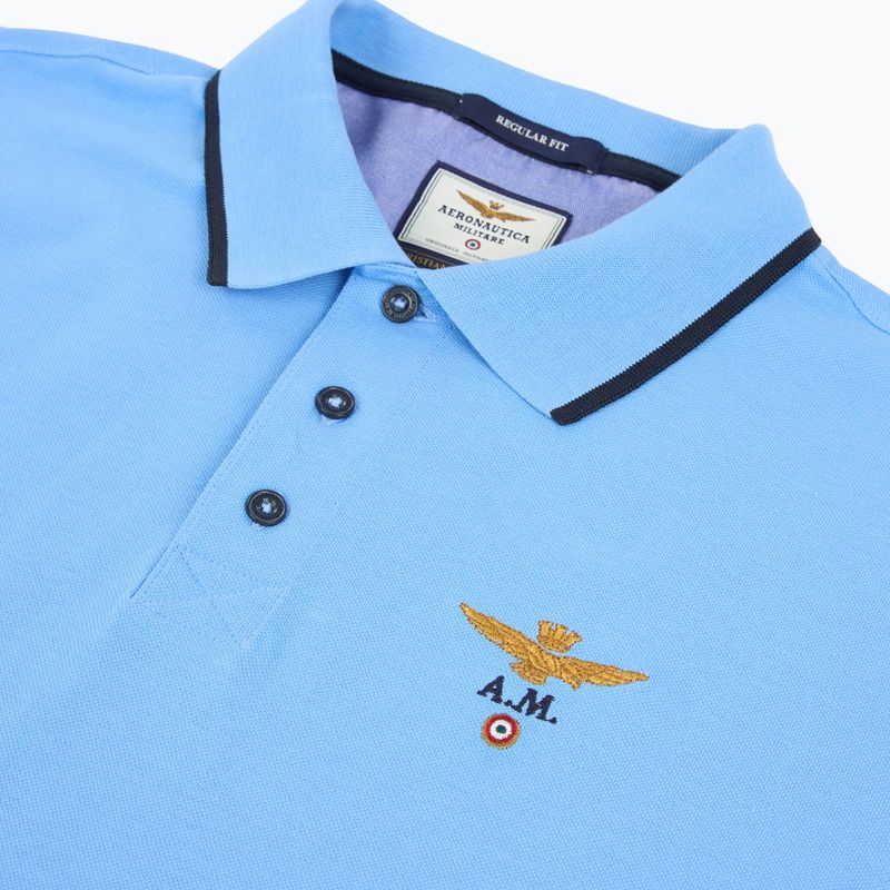 Maglietta Aeronautica Militare PO1308UP00082 Polo silver lake blue 3