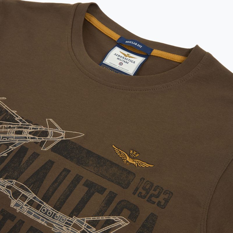 Maglietta da uomo Aeronautica Militare TS2535UJ00641 chestnut brown 3