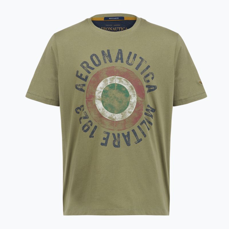 Maglietta da uomo Aeronautica Militare TS2538UJ00727 lichen green