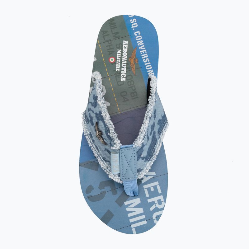 Infradito da uomo Aeronautica Militare SC0310UCT03593 camouflage blue 5