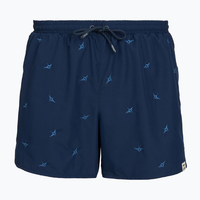 Costume da bagno corto da uomo Aeronautica Militare BW0232UCT04317 navy blue