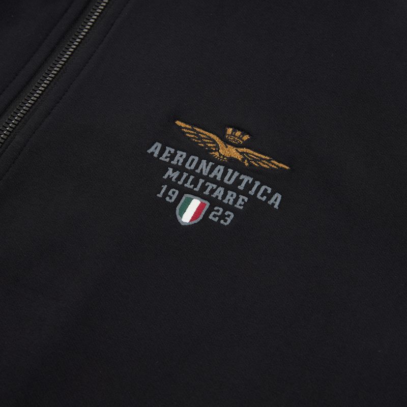 Felpa da uomo Aeronautica Militare FE2096UF00674 Hoodie jet black 3
